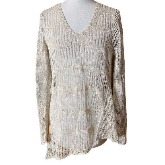 Eileen Fisher Open Weave Crochet Sweater. Size S - Picture 2 of 7